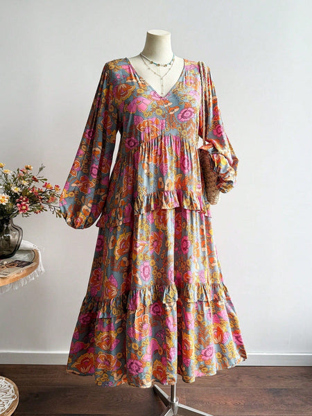 PLUS SIZE Vella Maxi Dress - Floral-Plus Size Dresses- Boheme Junction