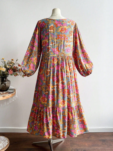 PLUS SIZE Vella Maxi Dress - Floral-Plus Size Dresses- Boheme Junction