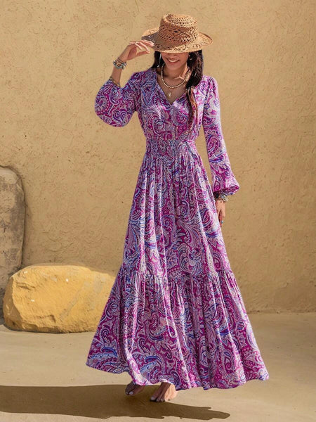 JAYDE Maxi Dress - Purple-Women Dresses- Boheme Junction