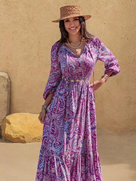JAYDE Maxi Dress - Purple-Women Dresses- Boheme Junction