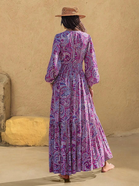 JAYDE Maxi Dress - Purple-Women Dresses- Boheme Junction