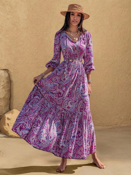 JAYDE Maxi Dress - Purple-Women Dresses- Boheme Junction