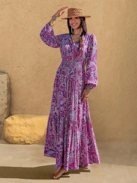 JAYDE Maxi Dress - Purple-Women Dresses- Boheme Junction