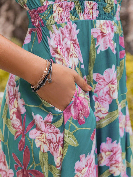 MARA Maxi Dress - Green-Women Dresses- Boheme Junction