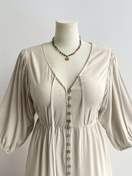 PLUS SIZE Lizzie Maxi Dress-Plus Size Dresses- Boheme Junction