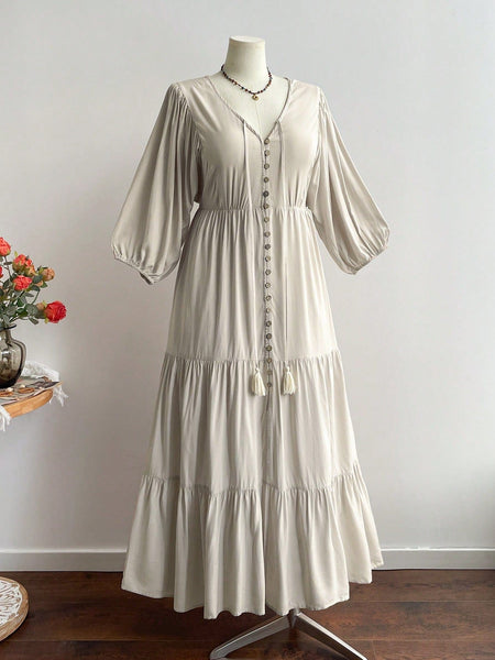 PLUS SIZE Lizzie Maxi Dress-Plus Size Dresses- Boheme Junction