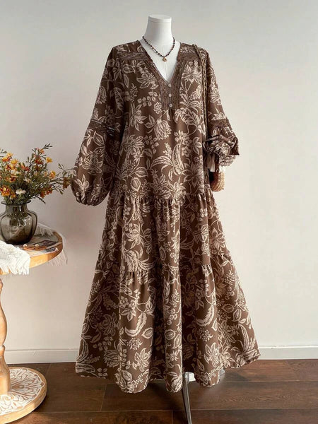 Boheme Junction Plus Size Dresses PLUS SIZE Samira Maxi Dress - Chocolate