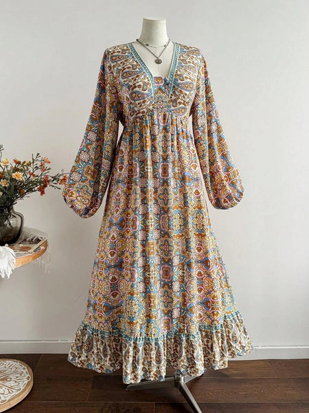 PLUS SIZE Talulla Maxi Dress - Floral-Plus Size Dresses- Boheme Junction