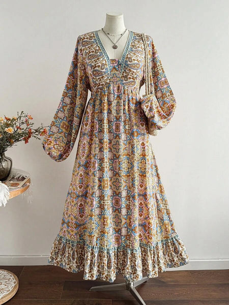 PLUS SIZE Talulla Maxi Dress - Floral-Plus Size Dresses- Boheme Junction