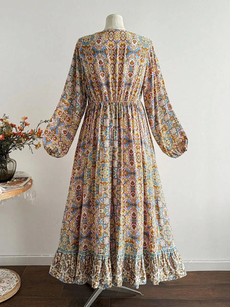 PLUS SIZE Talulla Maxi Dress - Floral-Plus Size Dresses- Boheme Junction