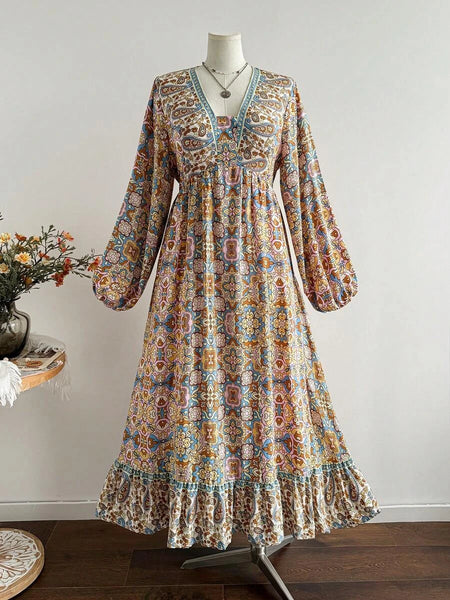 PLUS SIZE Talulla Maxi Dress - Floral-Plus Size Dresses- Boheme Junction