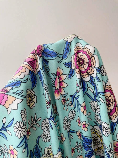 PLUS SIZE Cory Maxi Dress - Blue-Plus Size Arabian Wear- Boheme Junction