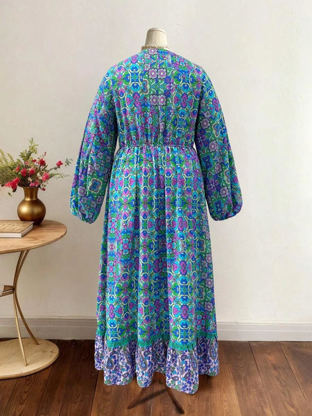 PLUS SIZE Talulla Maxi Dress - Blue-Plus Size Dresses- Boheme Junction