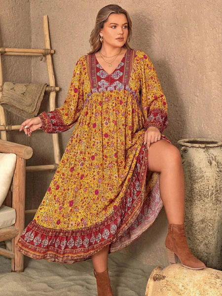 PLUS SIZE Evie Maxi Dress-Plus Size Dresses- Boheme Junction