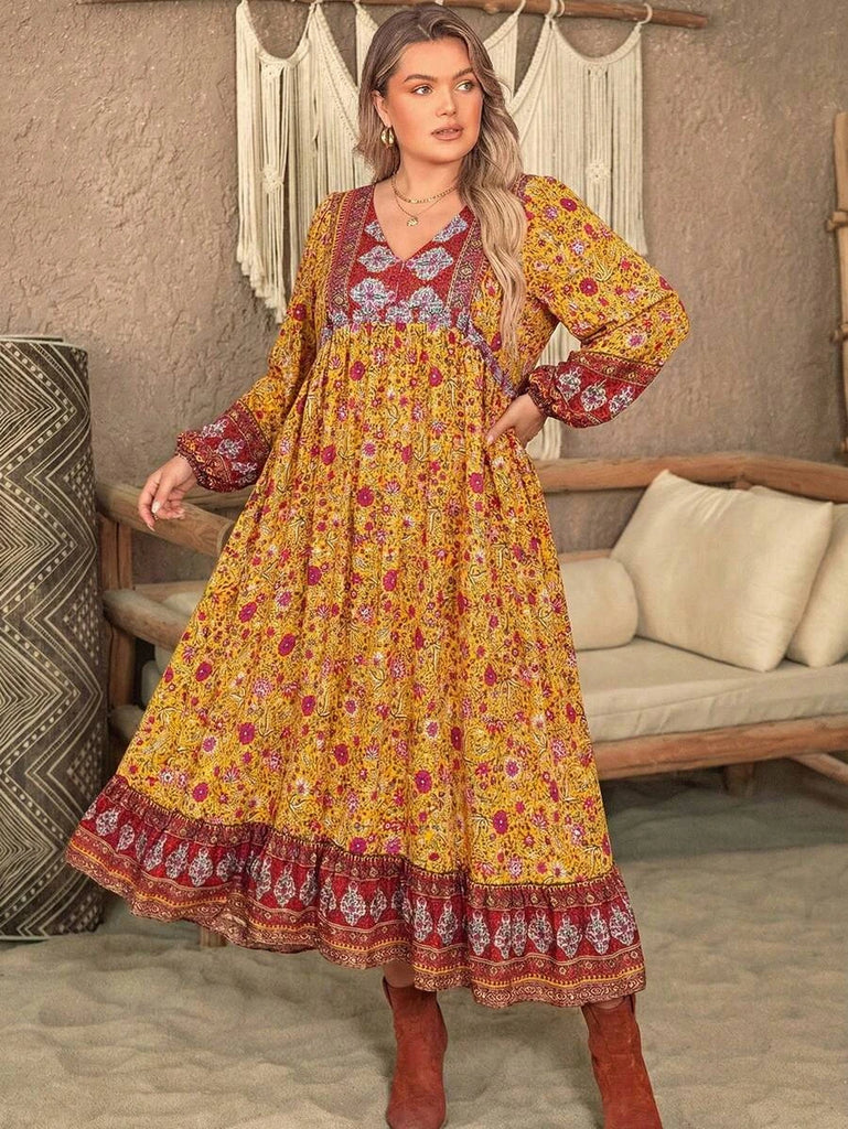 PLUS SIZE Evie Maxi Dress-Plus Size Dresses- Boheme Junction