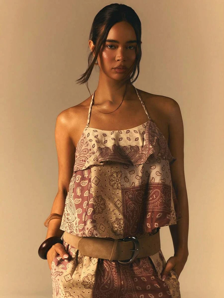 PEYTON Halterneck Top-Women Tops, Blouses & Tee- Boheme Junction