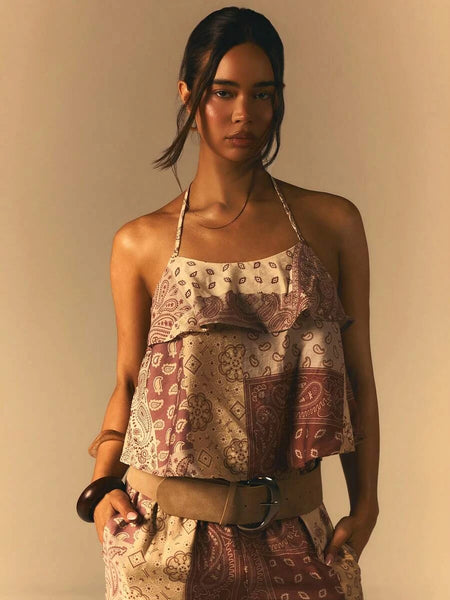 PEYTON Halterneck Top-Women Tops, Blouses & Tee- Boheme Junction