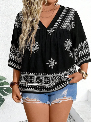 PLUS SIZE Kenia Top-Plus Size Tops- Boheme Junction