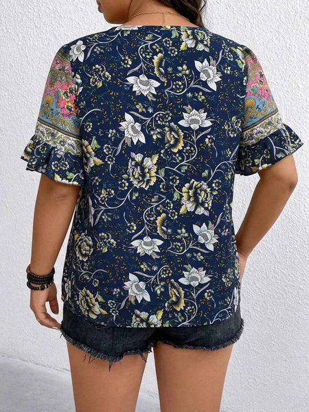 PLUS SIZE Benni Top - Navy-Plus Size Tops- Boheme Junction