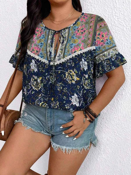 PLUS SIZE Benni Top - Navy-Plus Size Tops- Boheme Junction