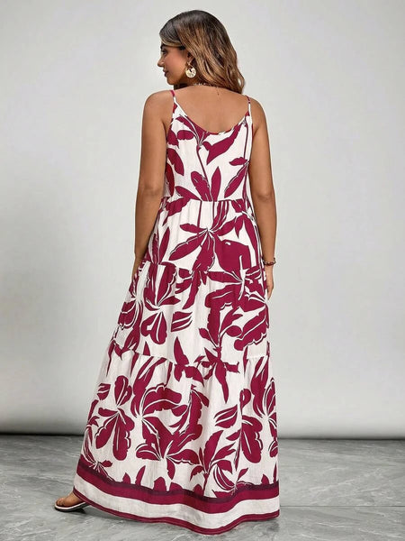 PLUS SIZE Jarah Maxi Dress - Burgundy-Plus Size Dresses- Boheme Junction