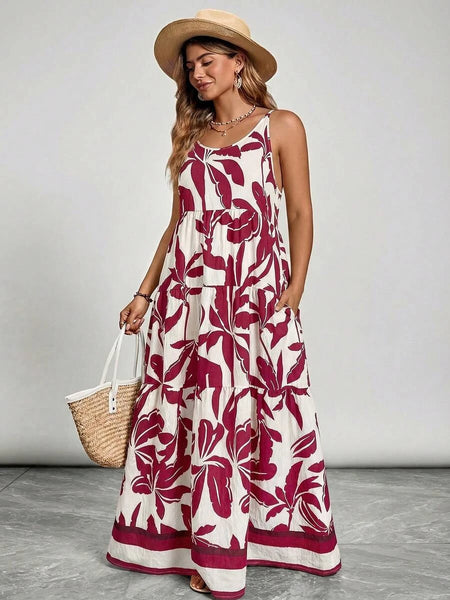 PLUS SIZE Jarah Maxi Dress - Burgundy-Plus Size Dresses- Boheme Junction
