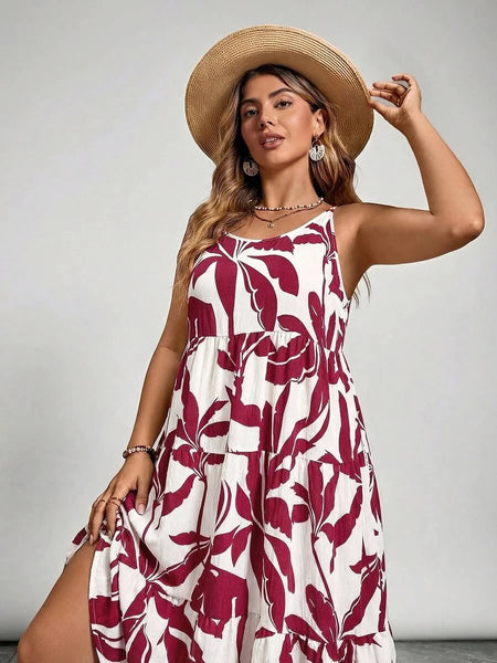 PLUS SIZE Jarah Maxi Dress - Burgundy-Plus Size Dresses- Boheme Junction
