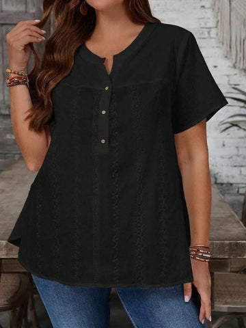 PLUS SIZE Bowie Top - Black-Plus Size Tops- Boheme Junction