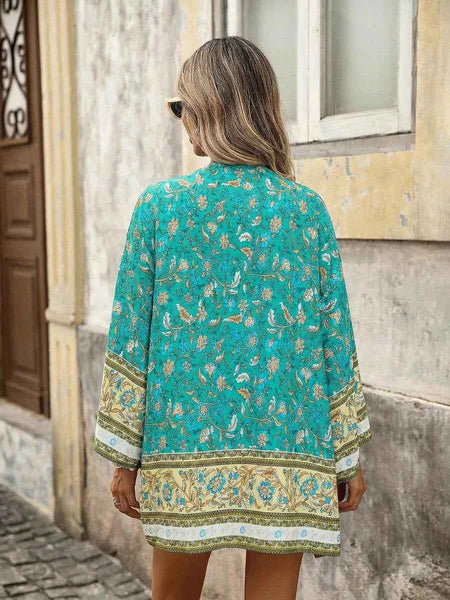 KRISTA Kimono - Green-Women Beachwear- Boheme Junction