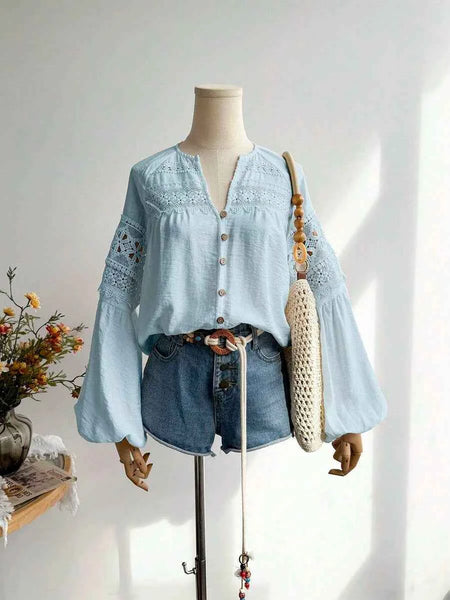 Bobby Top - Blue-Women Tops, Blouses & Tee- Boheme Junction
