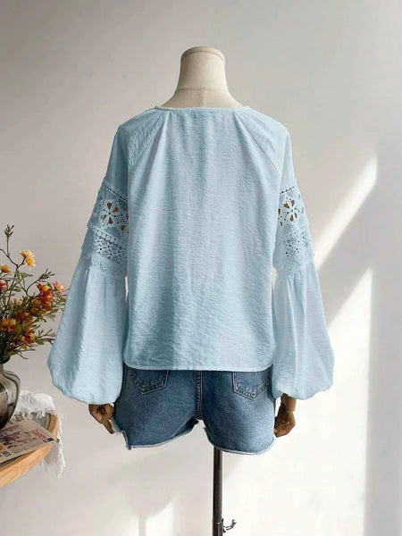 Bobby Top - Blue-Women Tops, Blouses & Tee- Boheme Junction