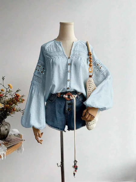 Bobby Top - Blue-Women Tops, Blouses & Tee- Boheme Junction