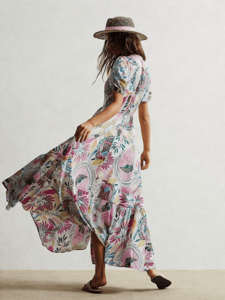 Lisbon Maxi Dress - Pink-Women Dresses- Boheme Junction