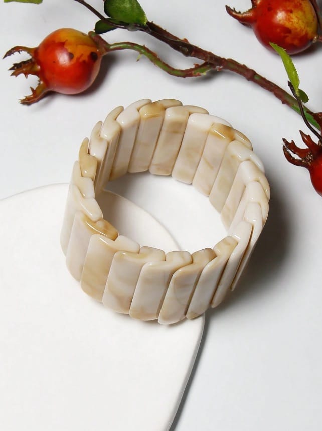 JARA Stretch Bracelet - Beige-Women Bracelets- Boheme Junction