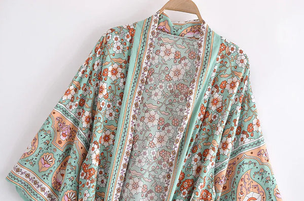 ELENI Kimono - Mint-Kimono- Boheme Junction