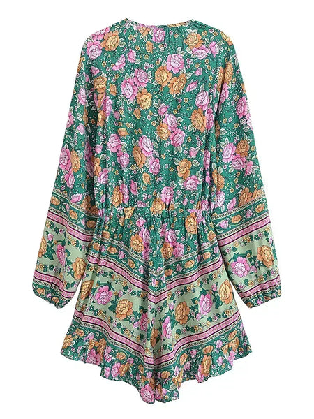 PALOMA Playsuit - Green-Playsuit- Boheme Junction