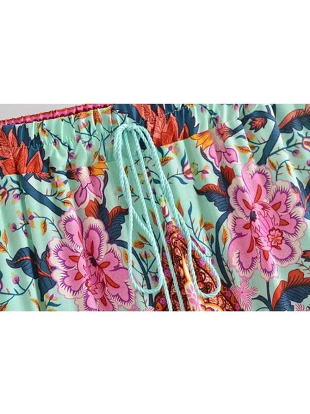 SOLANA Midi Skirt - Green-skirt- Boheme Junction