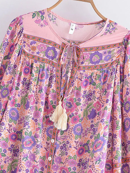 MELBA Top - Pink-blouse- Boheme Junction