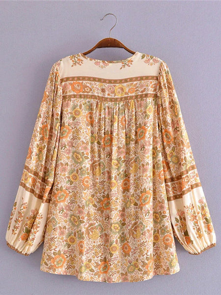 DYLAN Top - Beige-Loose- Boheme Junction