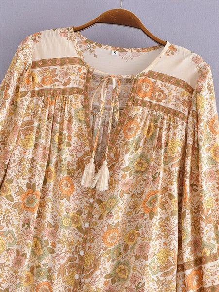 DYLAN Top - Beige-Loose- Boheme Junction