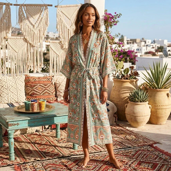 ELENI Kimono - Mint-Kimono- Boheme Junction