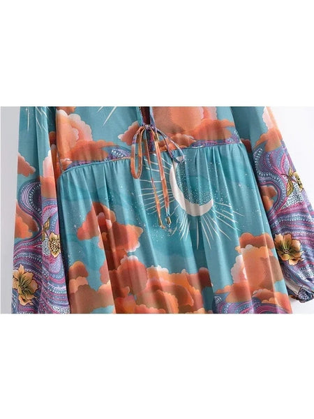 GALAXY Midi Dress - Green-dress- Boheme Junction