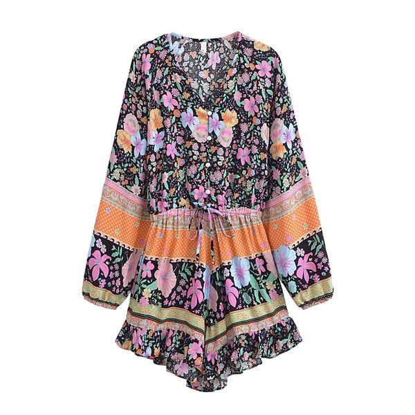 PALOMA Playsuit - Black-Playsuit- Boheme Junction