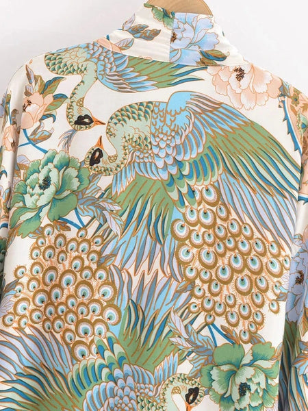 CORINNE Cropped Kimono - Natural-kimono- Boheme Junction