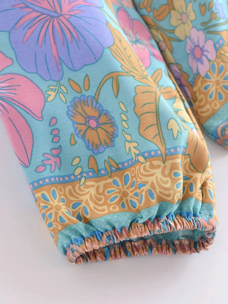 CHARLA Top - Blue-Blouse- Boheme Junction