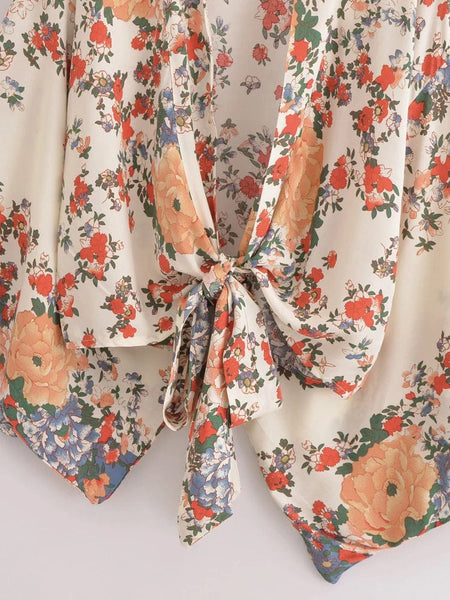 BLAKE Cropped Kimono - Floral-Anhui- Boheme Junction