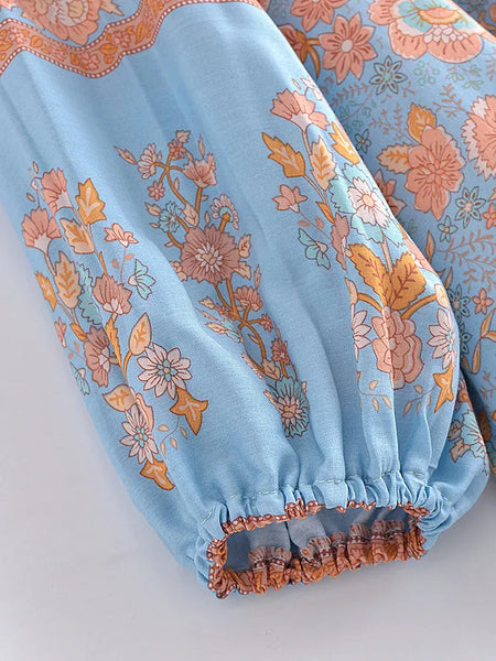 MELBA Top - Sky Blue-Blouse- Boheme Junction