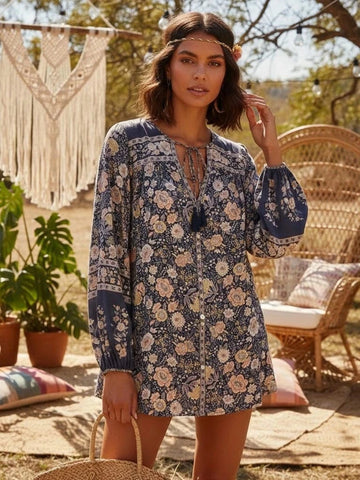 DYLAN Top - Charcoal-blouse- Boheme Junction