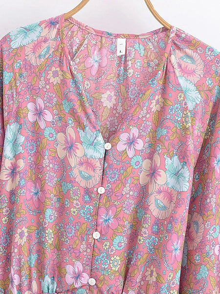 PALOMA Playsuit - Pink-Anhui- Boheme Junction