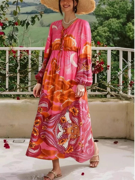 GALAXY Midi Dress - Pink-dress- Boheme Junction